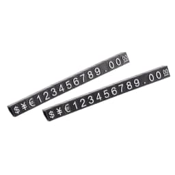 Uxcell 10Sets Golden Silvery Black Number Letter Adjustable Mini Cube Price Tag Display Stand Tag Label Sets of Number Labels