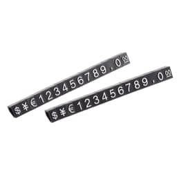 Uxcell 10Sets Golden Silvery Black Number Letter Adjustable Mini Cube Price Tag Display Stand Tag Label Sets of Number Labels