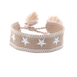 Bohemia Ethnic Style Embroidery Star Logo Bracelet For Women Handmade Woven Tassel Hand Wrist Strap Fashion Jewelry Wholesale
