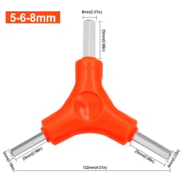 3 In 1 Trigeminal Hex Key Set 2.5/3/4/5/6/8mm Hexagon Wrench Carbon Steel Hand Tools Bicycle Maintenance Tools