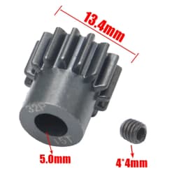 AJRC 32P M0.8 5mm 13T 14T 15T 16T 17T 18T 19T 20T 21T Black Steel Metal Pinion Motor Gear For 1/10 Slash TRX4 Rc Model Car Motor