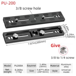 BEXIN Universal Aluminum Alloy Quick Release Plate Tripod Mount Adapter with 1/4 Screw for Benro Arca Swiss Ball Head and Camera