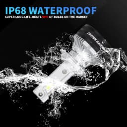 DAWNKNIGHT K7C 4300K H7 H4 H11 Led Lamp 3 Copper Tube Led Lights For Car H1 HB3 9005 HB4 9006 12V Led Headlight Bulb