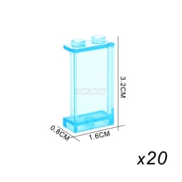 MARUMINE MOC Build Block Part Window Glass House Transparent Wall Panel 87552 87544 60581 87543 59349 Creative Brick Accessories