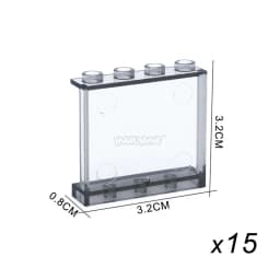 MARUMINE MOC Build Block Part Window Glass House Transparent Wall Panel 87552 87544 60581 87543 59349 Creative Brick Accessories