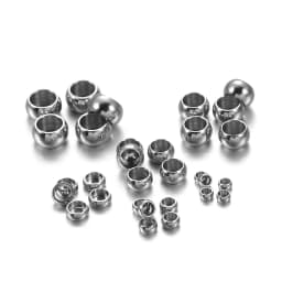 100/120Pcs/lot Stainless Steel Crimp End Beads End Stopper Spacer Terminators Tips For Diy Jewelry Making Findings Accessories