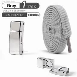 Metal Magnetic Buckle Without Ties Laces Sneaker No Tie Shoe Laces Elastic Lazy Shoelaces Kids Adult Flat Shoelace for Shoes