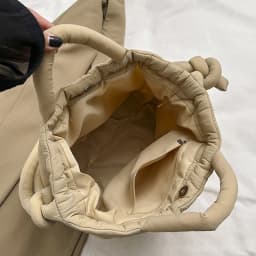 NamcheBarwa Large Capacity Puffer Tote Bag Designer Padded Nylon Women Shoulder Bags Handbags Knotted Strap Crossbody Bags