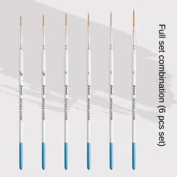 12models Imported Nylon Long Tail Line Brush Very Fine Cartoon Art Line Outline Detail Pen Digital Birch Watercolor Painting Pen