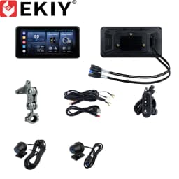 EKIY 6.25" Wireless CarPlay Moto Android Auto Portable Digital Motorcycle Dashboard GPS Navigation Display Screen TPMS Monitor