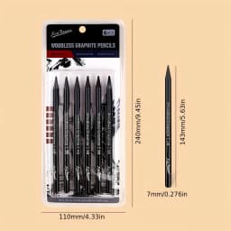 Wood free graphite sketching carbon pencil set, art student drawing, charcoal pencil, solid, wholesale