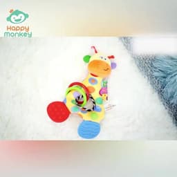 Rattles Animal Giraffe Baby Soft Stuffed Doll Teether Doll Cute Kids Infant Baby Teething Toys For Newborn Sensory Plush Toys