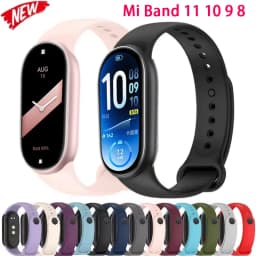 Soft Official Silicone Strap for Xiaomi Mi Band 11 10 Sports Smart Bracelet Wristband Mi Band 8 9 Replacement Band Accessories