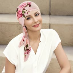 Pre Tied Chemo Cancer Headscarf Floral Print Turban Hijab Hat Soft Elastic Head Coverings Head Wraps for Women Sleep Caps