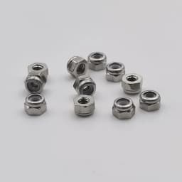 6 Pcs Fingerboard Locknuts with Nylon Self Lock Anti-loose Nuts Stainless Steel