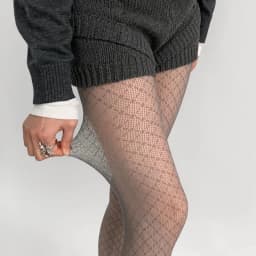Korean Ladies Rhombus Plaid Pantyhose Retro Women Sexy Hottie Nylon Mesh Tights Gothic Lolita Fishnet Body Stockings Ins Style