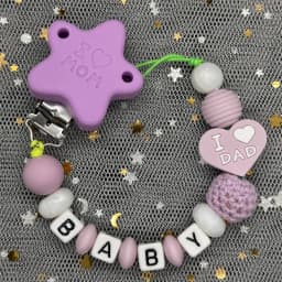 Custom Personalized Name Pacifier Clips BPA Free Silicone Baby Pacifier Clips Colorful Pacifier Chain Holder Teething