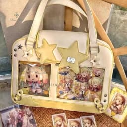 Y2K Trendy Star Ita Bag Lolita Girl Transparent Pocket Women's DIY Display Shoulder Bag Fashion Crossbody Bag Cute Purse Handbag