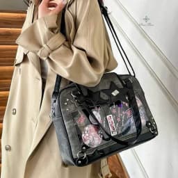 Y2K Trendy Star Ita Bag Lolita Girl Transparent Pocket Women's DIY Display Shoulder Bag Fashion Crossbody Bag Cute Purse Handbag