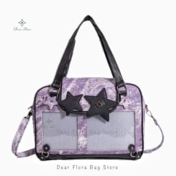 Y2K Trendy Star Ita Bag Lolita Girl Transparent Pocket Women's DIY Display Shoulder Bag Fashion Crossbody Bag Cute Purse Handbag