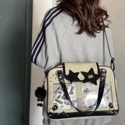 Y2K Trendy Star Ita Bag Lolita Girl Transparent Pocket Women's DIY Display Shoulder Bag Fashion Crossbody Bag Cute Purse Handbag