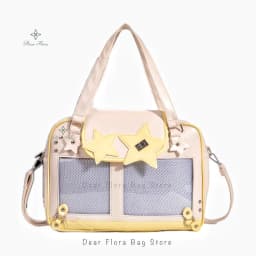 Y2K Trendy Star Ita Bag Lolita Girl Transparent Pocket Women's DIY Display Shoulder Bag Fashion Crossbody Bag Cute Purse Handbag
