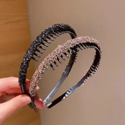 2/6Pieces of Children's Toothed Rhinestone Non-Slip Headbands Do Not Strangle the Head