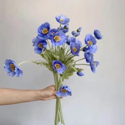 Artificial Flowers Fake Poppy Silk Flowers Long Stem Housewarming Garden Table Wedding DIY Party Wedding Bridal Bouquet Decor