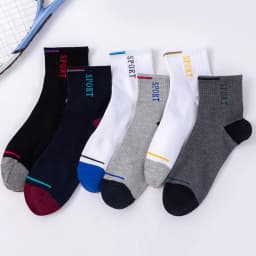 2/5/10 Pairs Neutral Spring Summer Mid Tube Socks Comfortable Breathable for Outdoor Sports in All Seasons Daily Business Wear