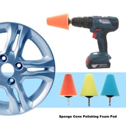 1-3Pcs Conical Sponge Buffing Polishing Cone for Automotive Car Tire Hub Care Metal Polish Cleaning Foam Pad Wheel Tool