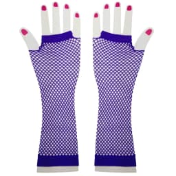 1Pair 80s 90s Short Fishnet Hand Gloves Short Gloves Punk Neon Fingerless Gloves Fancy Dress Accessory for Costume Party