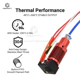 Ender 3 Metal J-Head CR10 MK8 Hotend Extruder Kit Heat Block Nozzle Heater Thermistor for CR10s Pro Ender3 V2 Ender 5 3D Printer