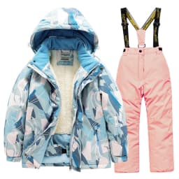 Children's Ski Suit for Men and Women, Large, Medium, and Small Children, Baby Thick Waterproof and Warm Snow Equipment