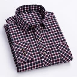 2024 New Men's Flannel Shirts Long Sleeve Cotton Soft Regular-fit Brushed Single Pocket Comfortable Casual Fashion Plaid Shirts