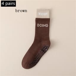 1/2/4/6 Pairs of Yoga Socks Female Medium Length Socks Pure Cotton Anti Slip Silicone Indoor Pilates Women's Sports Sock 2025new
