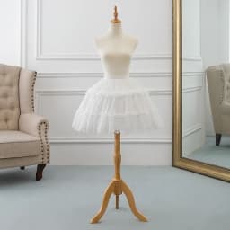 Lace Short Crinoline Bubble Skirt Wedding Dress Crinoline Everyday Maid Dress Black and White Optional Yarn Support