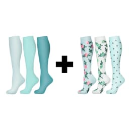3/6Pairs Compression Socks Outdoor Sports Riding Compress Stretch Stockings Nurse Calf Pressure Leg Socks Swollen Varicose Veins