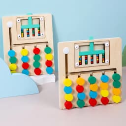 Four color walking double-sided game chess, children's logical thinking training, Montessori early education puzzle toys for you