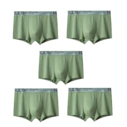 1/5pcs Men's Underwear, Breathable Comfy Quick Drying Stretchy Boxer Trunks, Sexy Underpants, Men's Trendy Boxer Panties