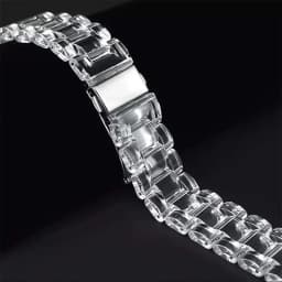 Transparent strap for Samsung Galaxy watch 7/6/5/pro/4/classic/Active 2 20mm/22mm Glacier link bracelet huawei gt 2-3-pro-4 band