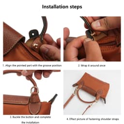 Bag Straps Set For Longchamp Leather Accessories Diy Mini Transformation Punch Free Shoulder Crossbody Conversion 100-120cm