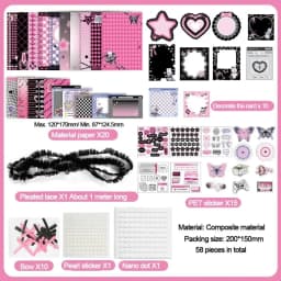 Paper Stickers DIY Itabag Insert Material Retro Lace Ribbon Itabag Decor DIY Material Creative Colorful