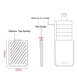 Credit Stick On Bags Purse ID Card Holder Cellphone Pocket Phone Wallet Case Sticker Card Sleeves