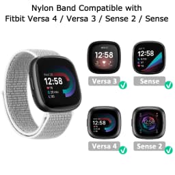 Nylon Watch Band For Fitbit Versa 3/Versa 4/Sense/Sense 2 Strap Sport Bracelet Wristband Replacement For Fitbit Sense Smart Watc