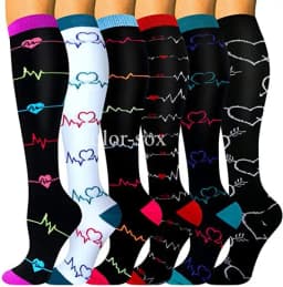 3/6 Pairs Free Shipping Compression Socks Women Medical Nursing Socks Varicose Veins Nurse Compression Socks For Sport Socks