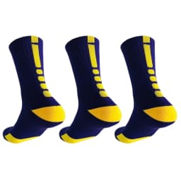 3Pairs Men Cotton Middle Tube Socks Soft Shock-Absorbing Breathable Sports Sock Comfortable High Quality Fashion Casual Male Sox