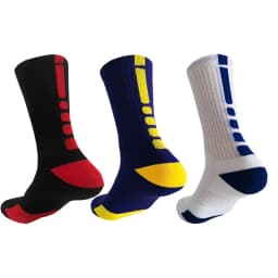 3Pairs Men Cotton Middle Tube Socks Soft Shock-Absorbing Breathable Sports Sock Comfortable High Quality Fashion Casual Male Sox