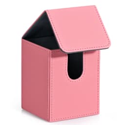 Card Deck Box, Card Storage Box Holds 100+ Single Sleeved Cards, PU Leather Magnetic Closure for Magic Cards TCG Cards
