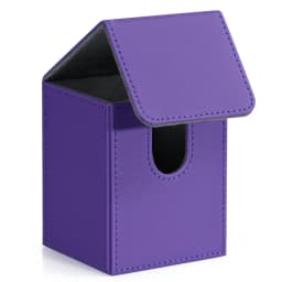 Card Deck Box, Card Storage Box Holds 100+ Single Sleeved Cards, PU Leather Magnetic Closure for Magic Cards TCG Cards