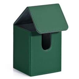 Card Deck Box, Card Storage Box Holds 100+ Single Sleeved Cards, PU Leather Magnetic Closure for Magic Cards TCG Cards